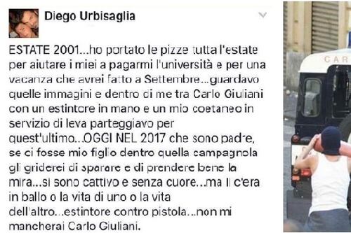 Carlo Giuliani, il post di un consigliere Pd è un caso: "Placanica doveva prendere meglio la mira"