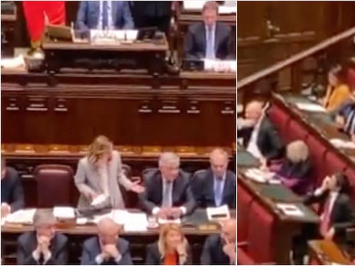 Giorgia Meloni li chiama "ragazzi", l'opposizione scatena la bagarre (video)