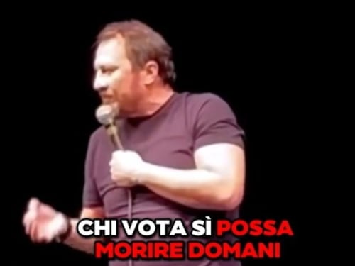 Referendum, "chi vota Sì possa morire domani": bufera sul comico Montanini