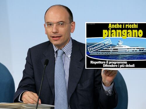 Dopo 15 anni Enrico Letta è restato lì Il suo programma? Fare piangere i ricchi