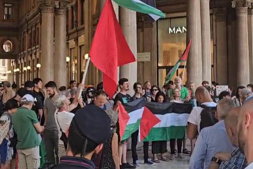 Roma, arriva Herzog: manifestazione pro Palestina davanti a Palazzo Chigi