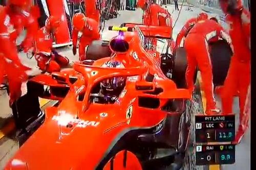 Raikkonen spezza una gamba al meccanico della Ferrari