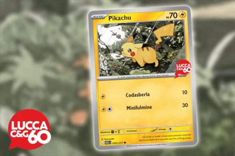 Lucca Comics, arriva una speciale carta Pokémon di PIkachu